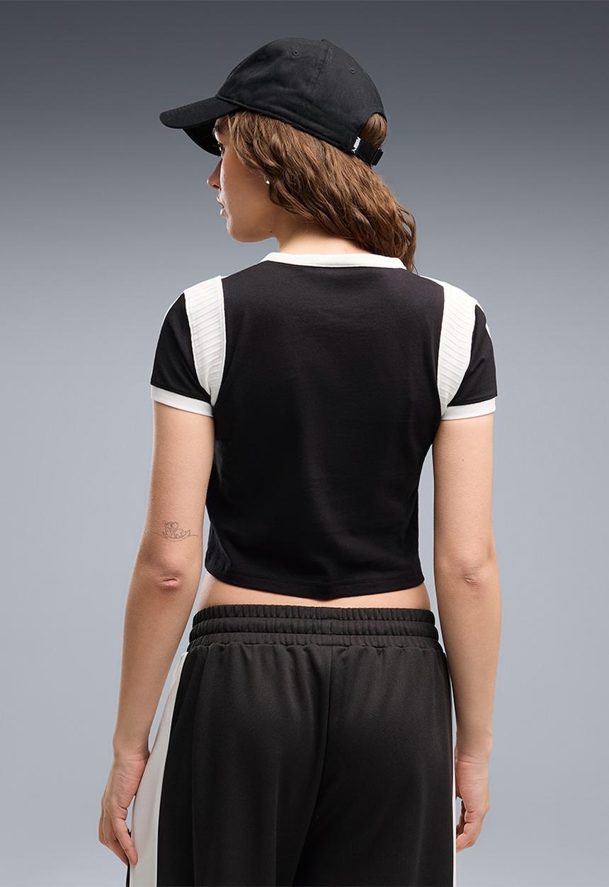 PUMA - Graphic  Ringer Baby Tee - Puma Black