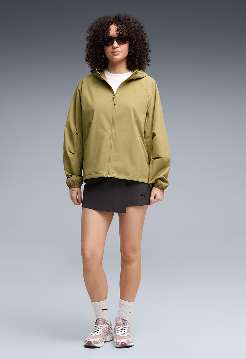 PUMA - Pumatech Sense 4-Way Stretch Oversized Short Woven Jacket - Chai Latte