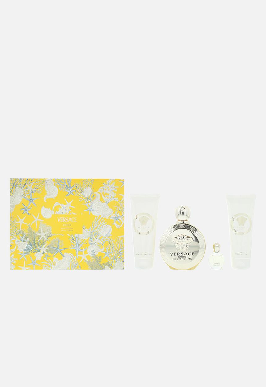 Versace - Versace Eros For Her 4 Piece Gift Set: EDP - 100ml (Parallel Import)