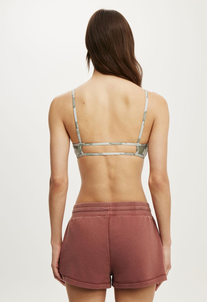Cotton On - Ultra Soft Double Strap Back Crop - Camo