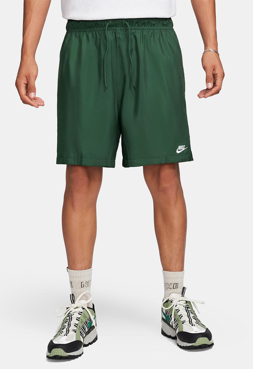 Nike - NSW  Club Woven Flow Short - Dk Green Fir/White