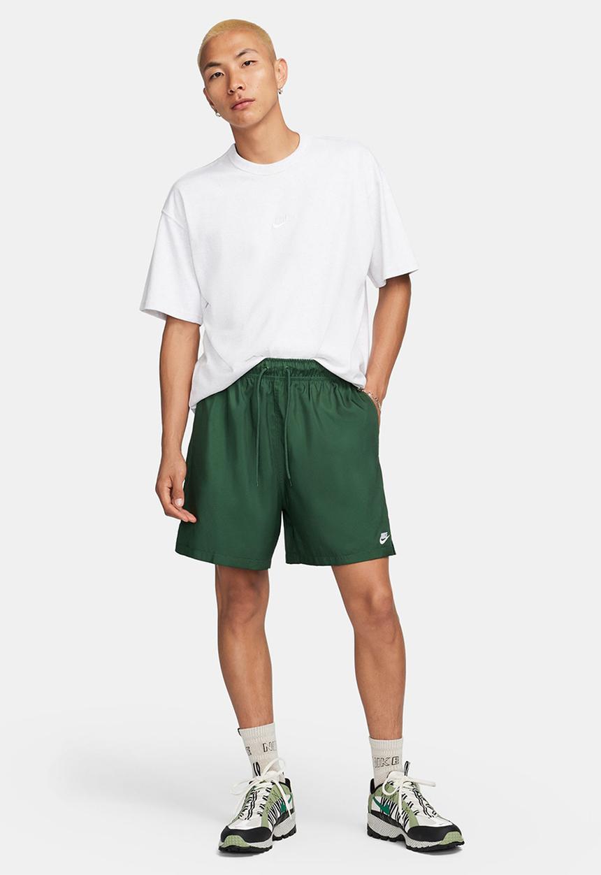 Nike - NSW  Club Woven Flow Short - Dk Green Fir/White