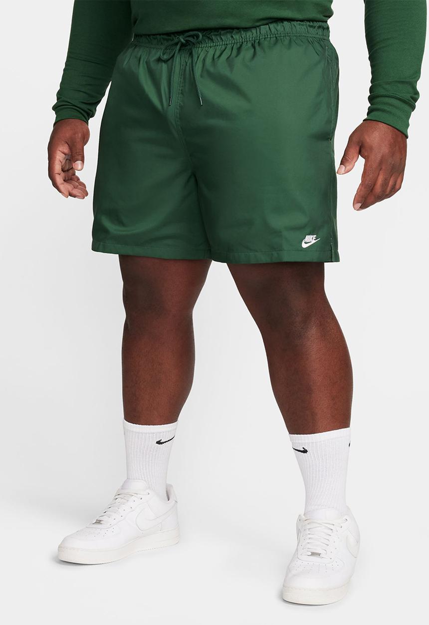 Nike - NSW  Club Woven Flow Short - Dk Green Fir/White