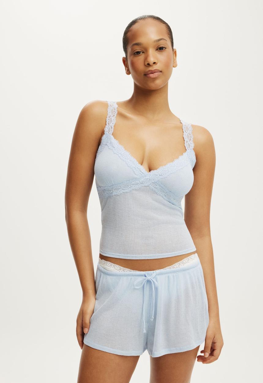 Cotton On - Sheer Shorts - Violet Blue