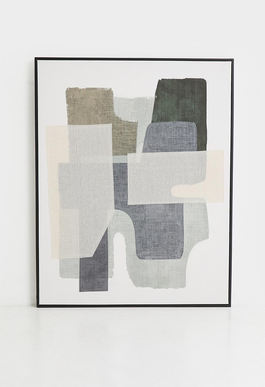 Sixth Floor - Earthy Abstract Framed Wall Art - Green
