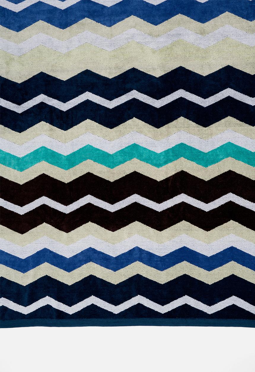 Linen House - Chevron Beach Towel Blue
