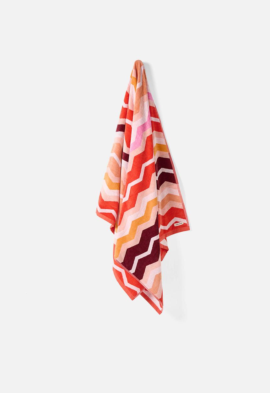 Linen House - Chevron Beach Towel Coral