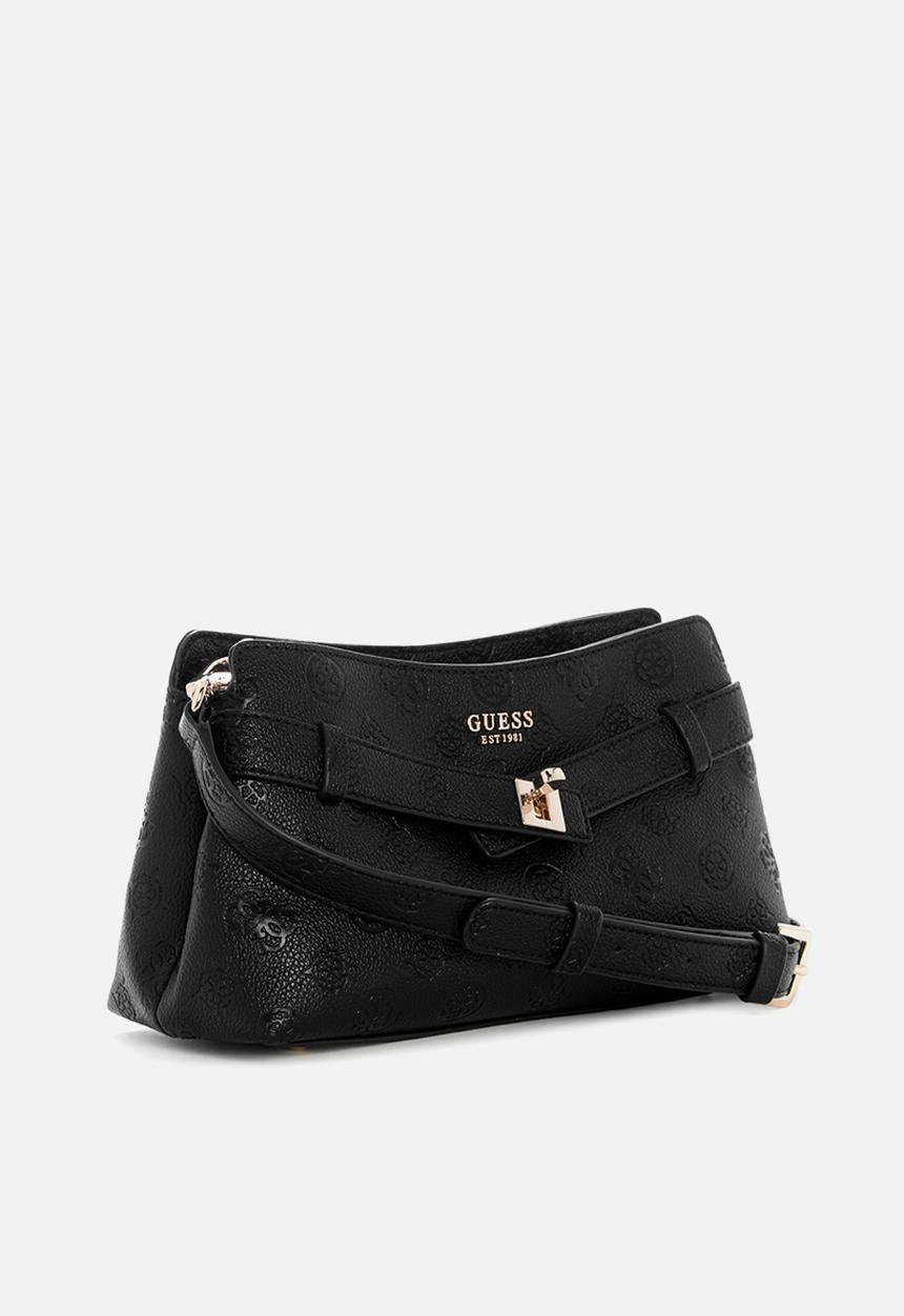 GUESS - Ella Logo Girlfriend Crossbody Bag-Black Logo