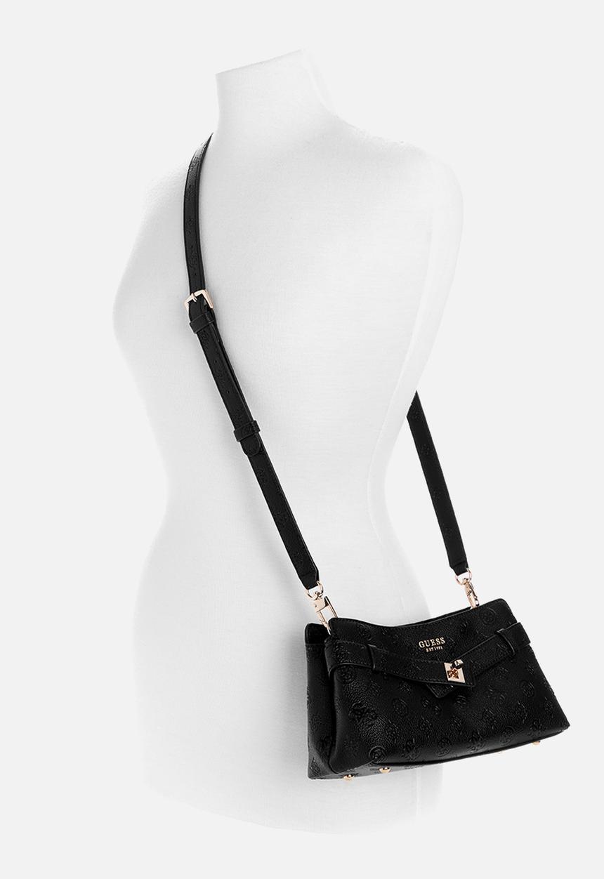 GUESS - Ella Logo Girlfriend Crossbody Bag-Black Logo