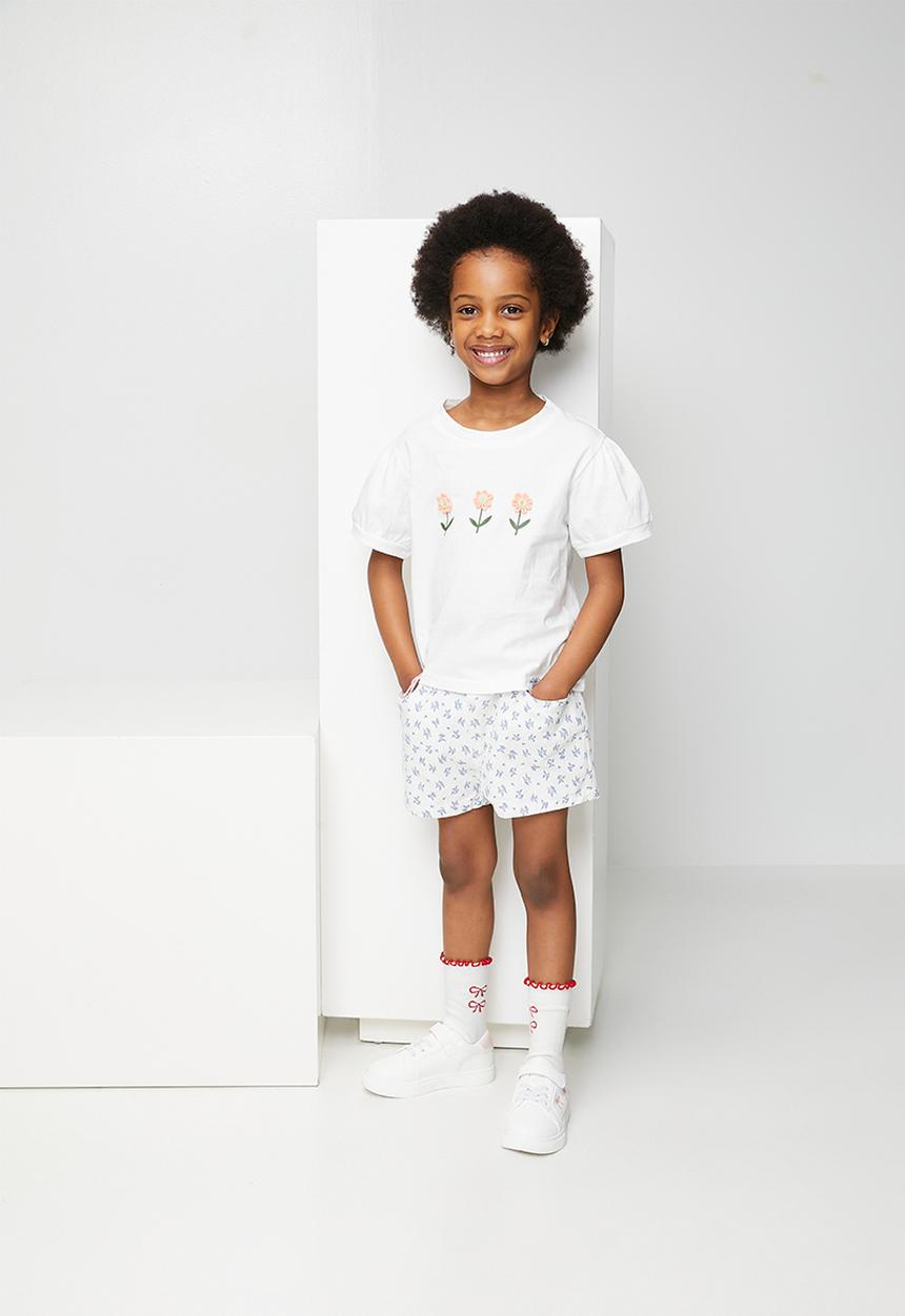 Pop Candy - Flower graphic tee - white