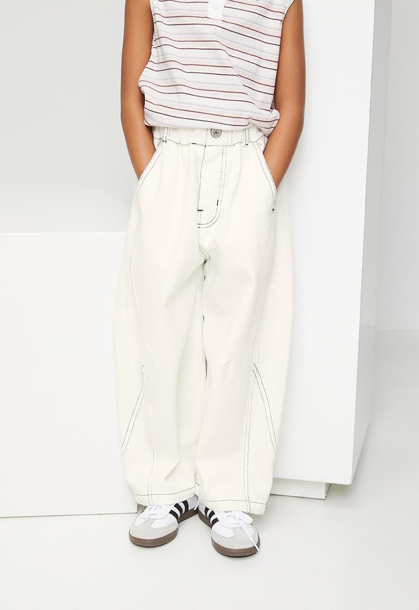 Pop Candy - Barrel leg jeans - white