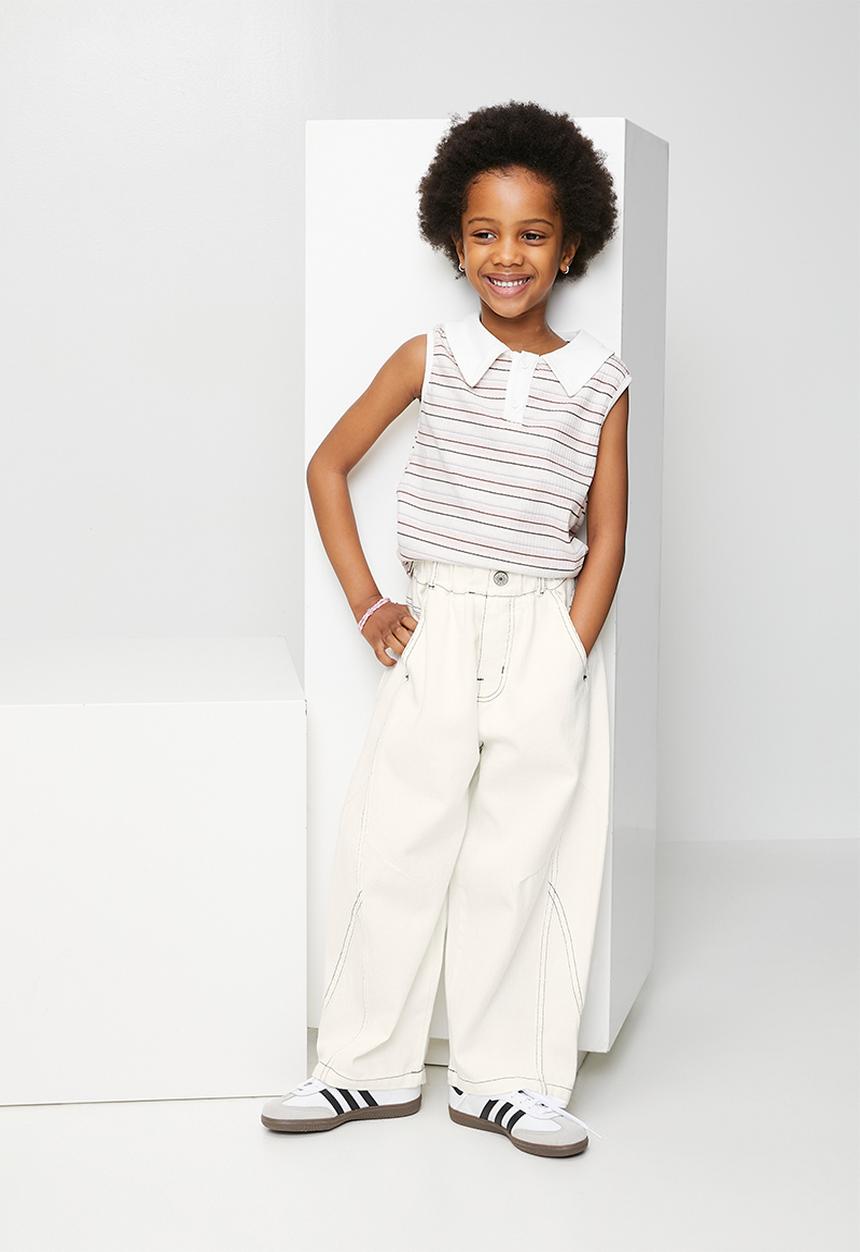 Pop Candy - Barrel leg jeans - white