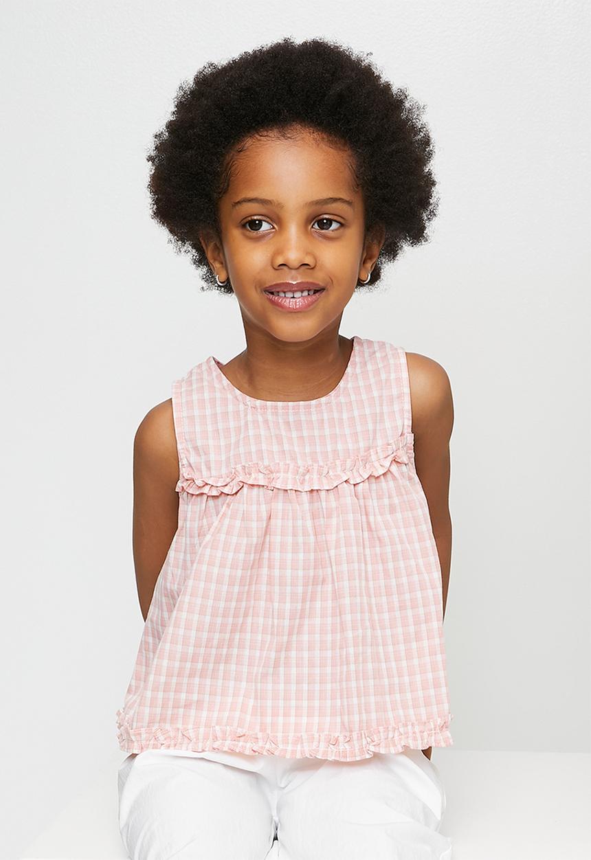 Pop Candy - Empire line top and pants - pink & white