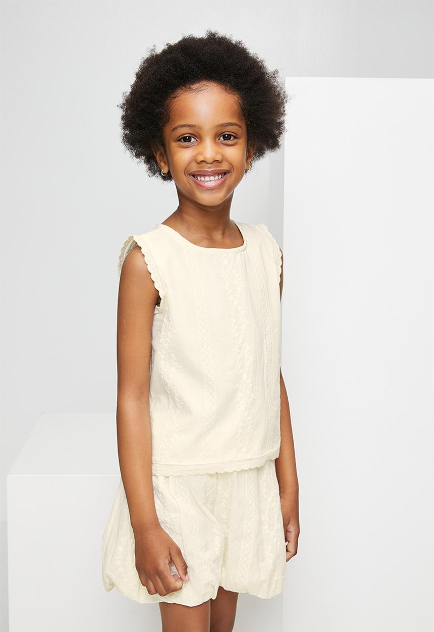 Pop Candy - Blouse and shorts - pale yellow