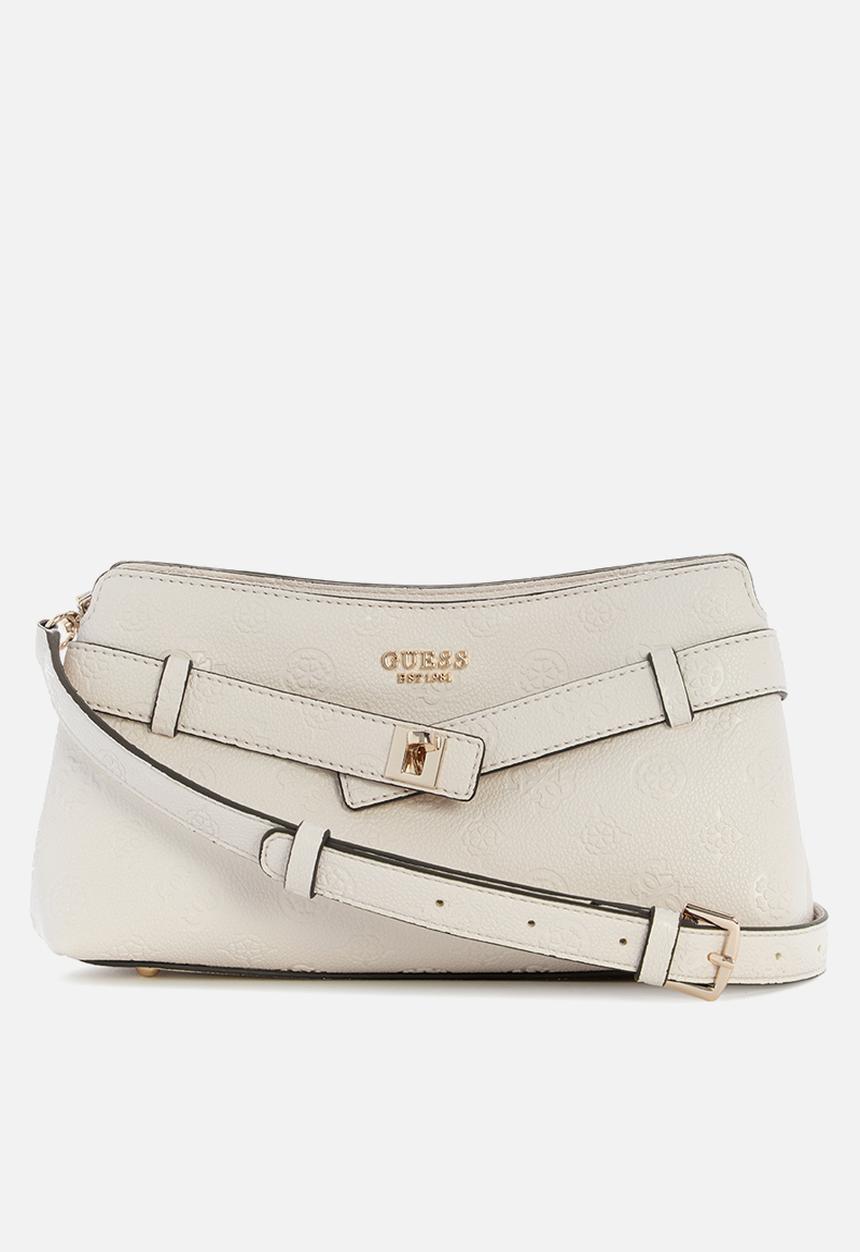 GUESS - Ella Logo Girlfriend Crossbody - Stone Logo