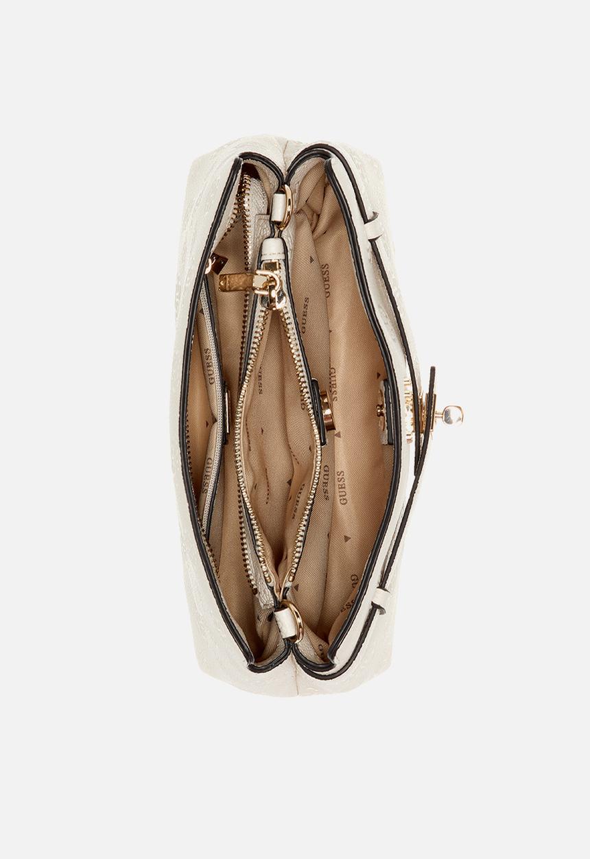 GUESS - Ella Logo Girlfriend Crossbody - Stone Logo