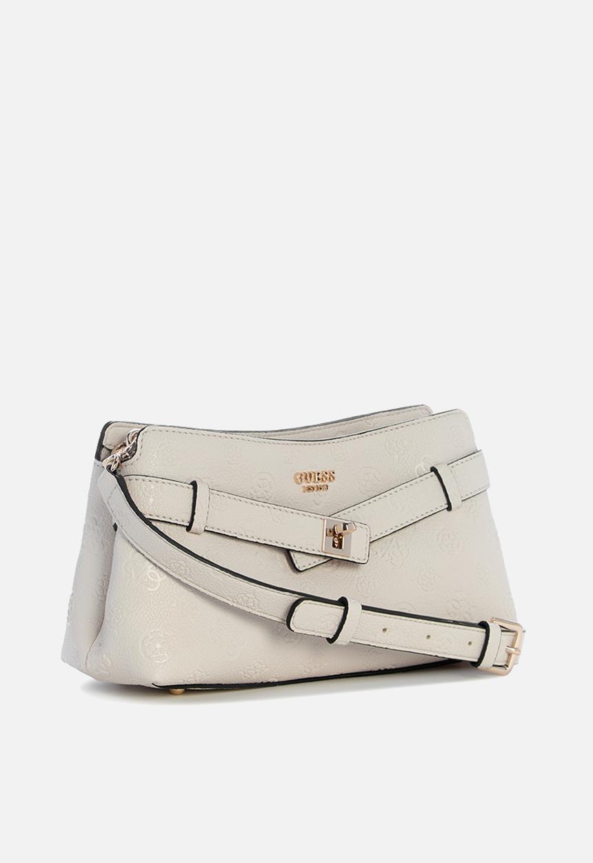 GUESS - Ella Logo Girlfriend Crossbody - Stone Logo