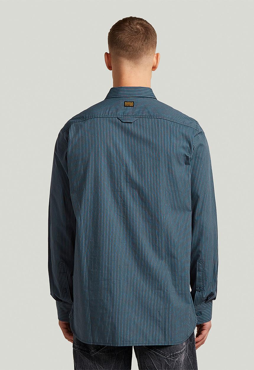 G-STAR - Double Pinstripe Regular Shirt L\S - Vintage Navy Double Pinstripe