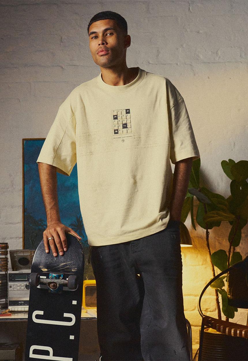 FP43 by S.P.C.C - J4CKP0T Tee - Stone