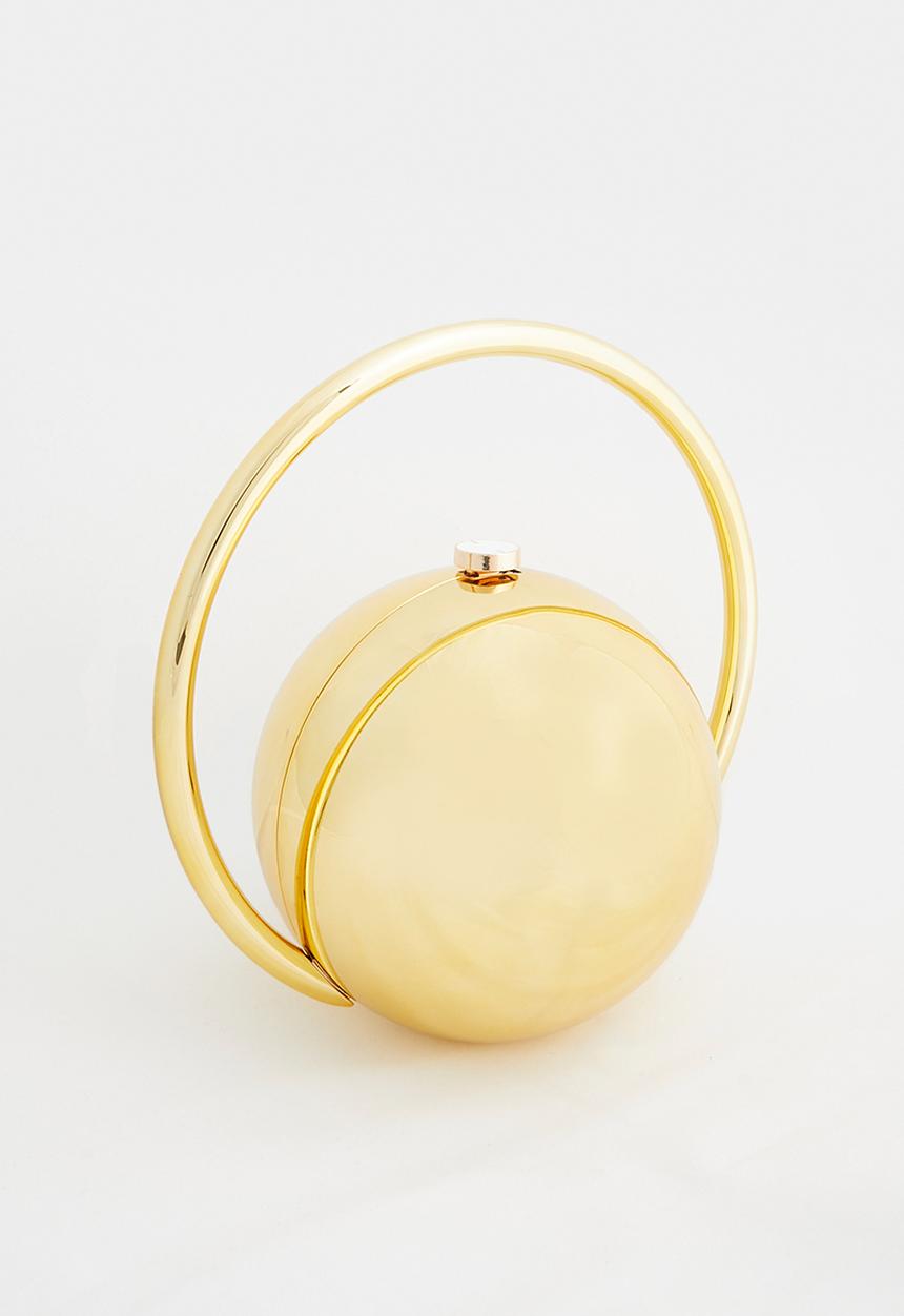 Tessa Design - Georgina Sculptural Sphere Clutch Bag - Gold