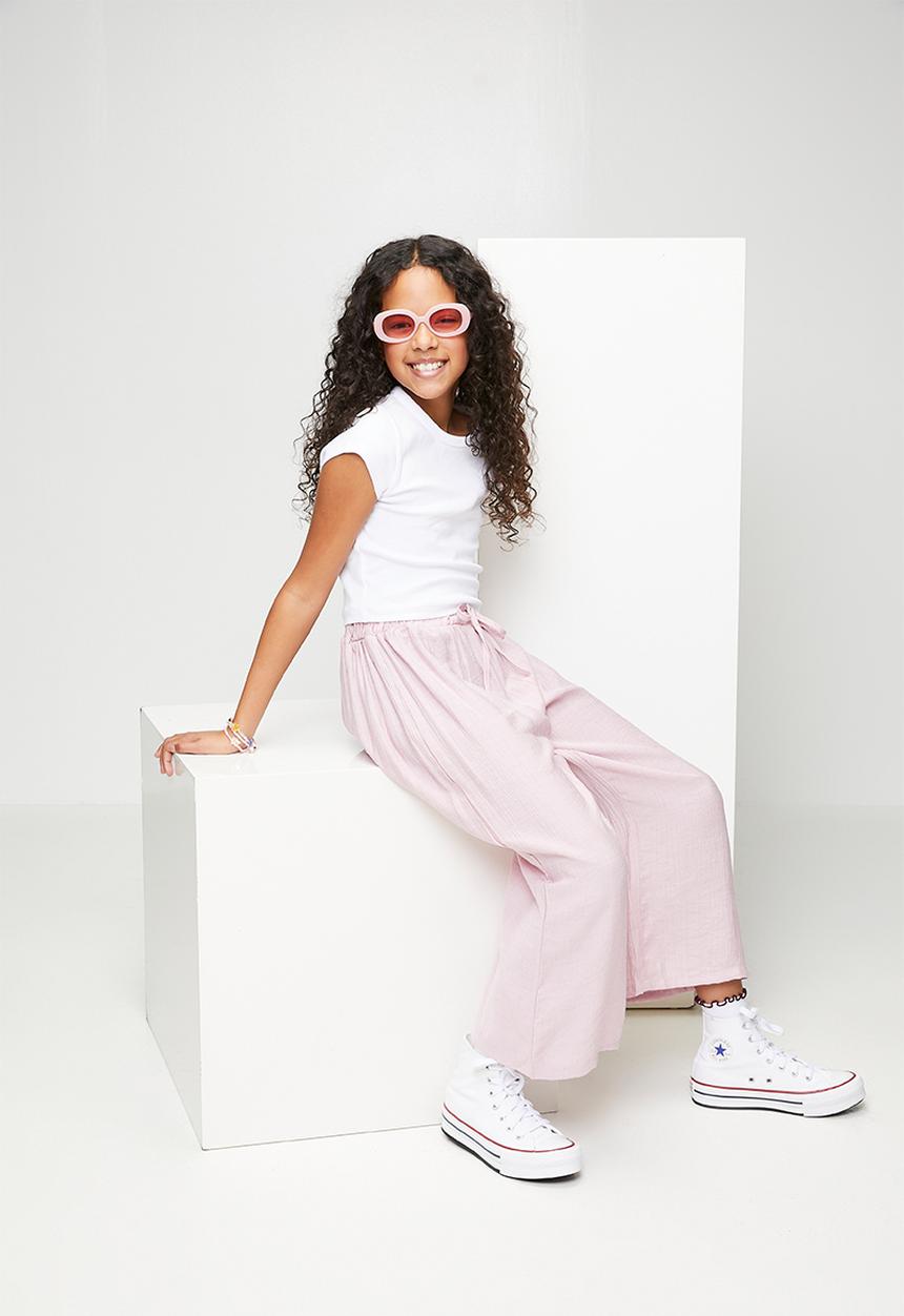 Pop Candy - Paperbag waist pants - pink
