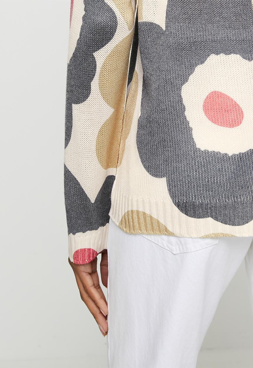 Izabel London - Viscose Blend Long sleeve Knitwear Top - multi