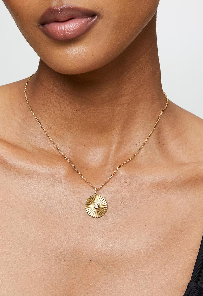 Zoe on Trend - Modern Designer Necklace - Gold
