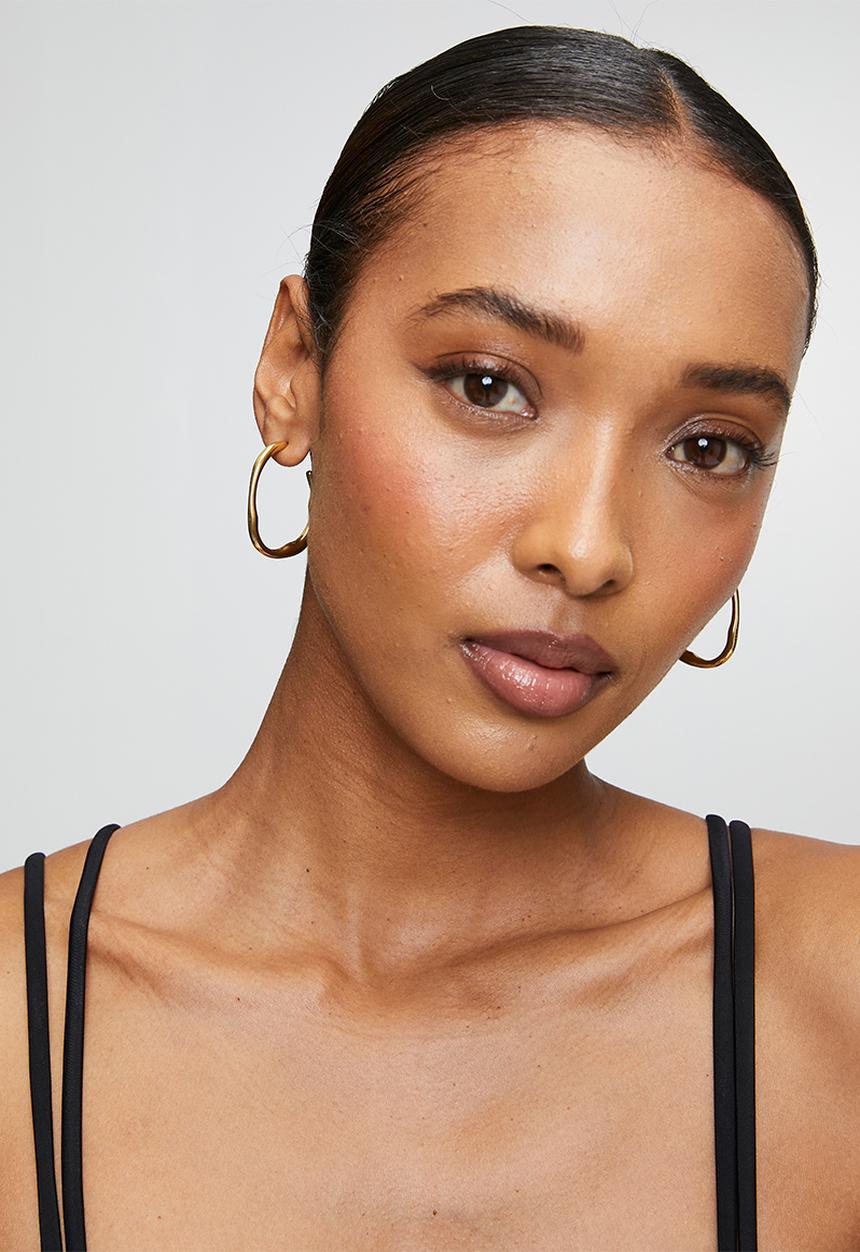 Zoe on Trend - Modern Hoops With A Twist - Gold