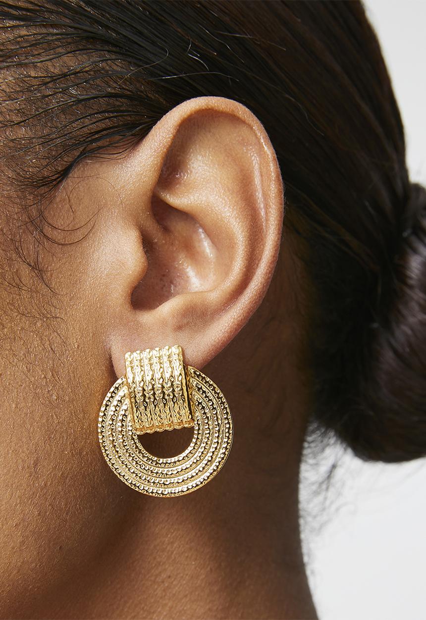 Zoe on Trend - Bold Designer Earrings - Gold