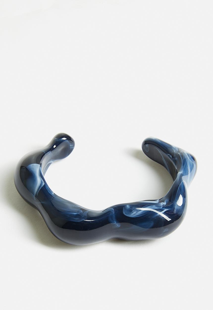 Tessa Design - Paloma Wavy Resin Bangle - Blue