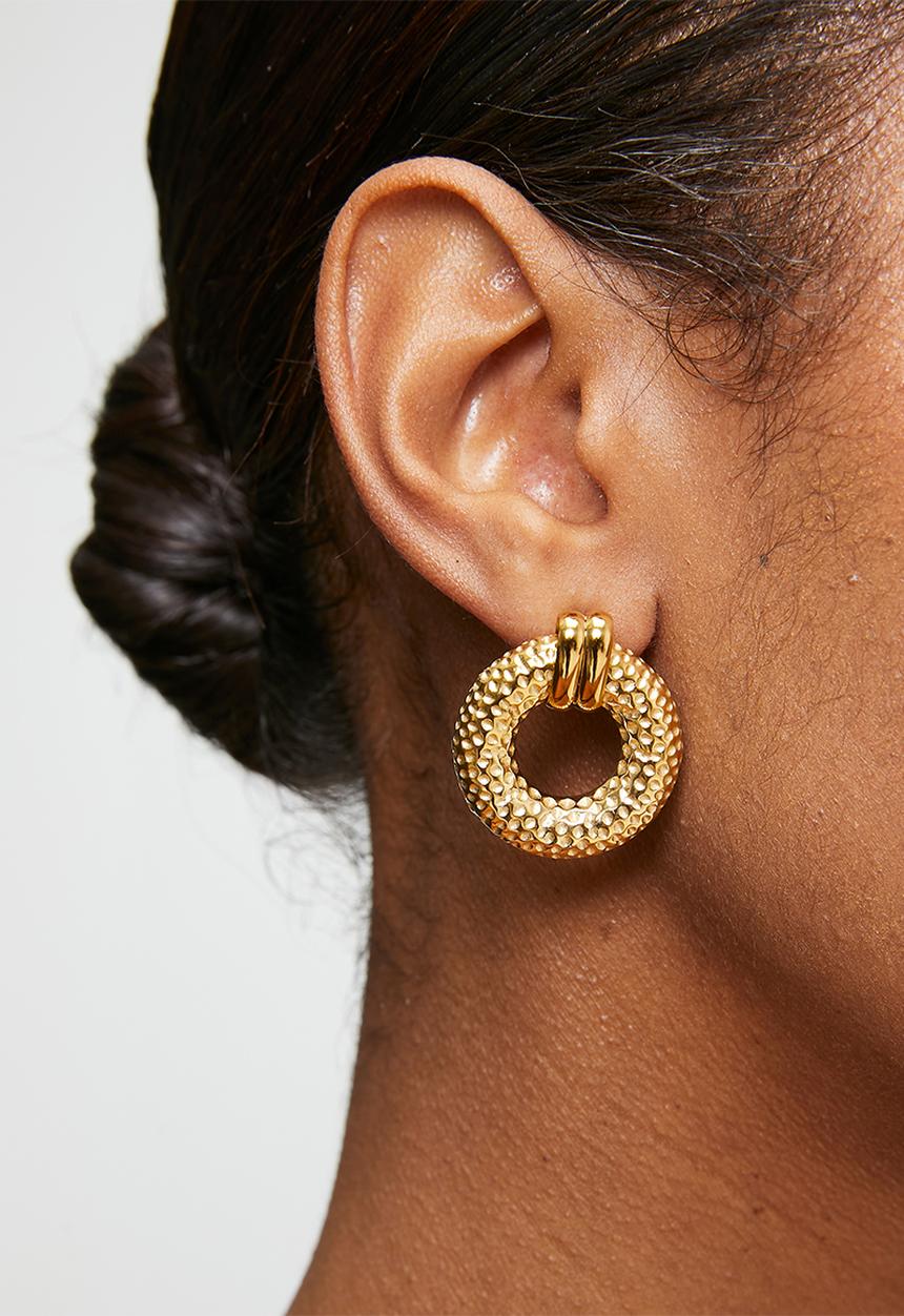 Zoe on Trend - Bold Designer Earrings - Gold