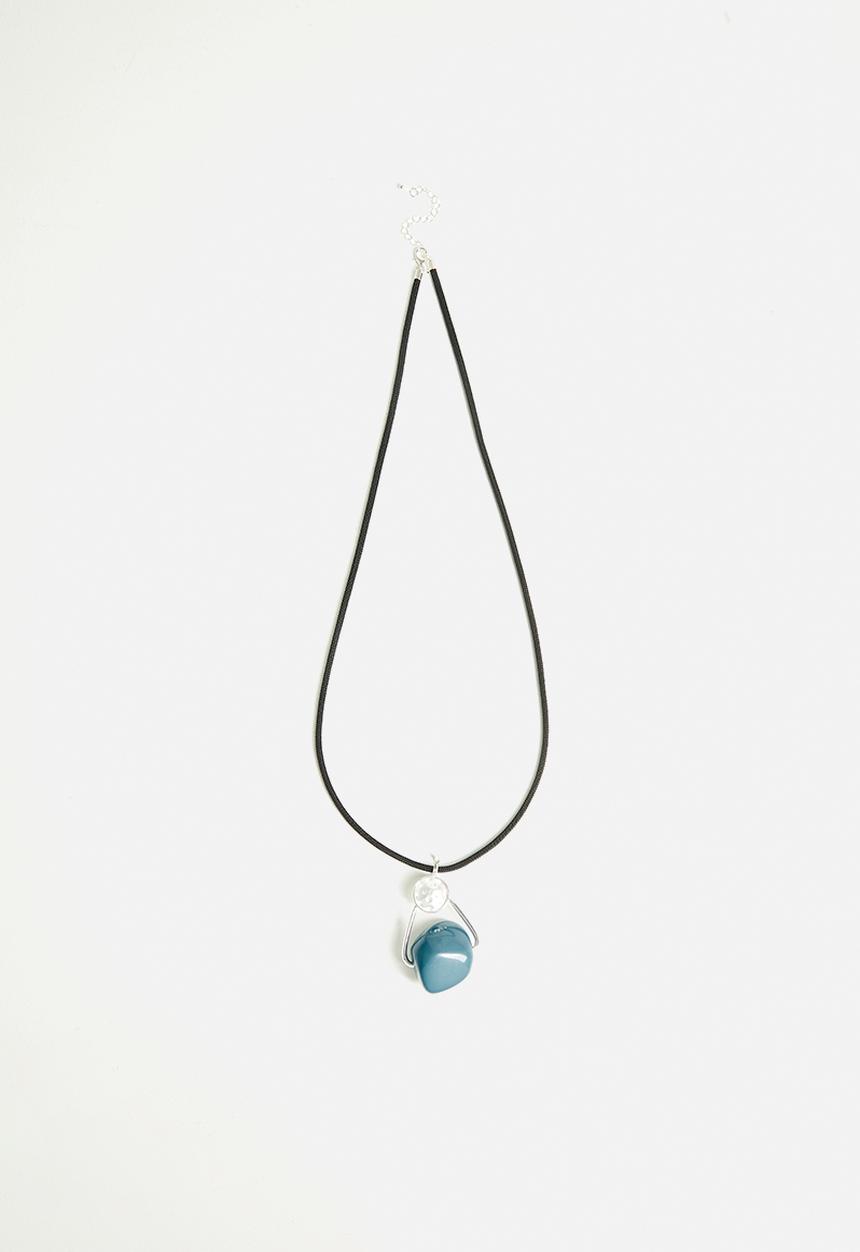 Tessa Design - Mae Gemstone Cord Pendant Necklace - multi