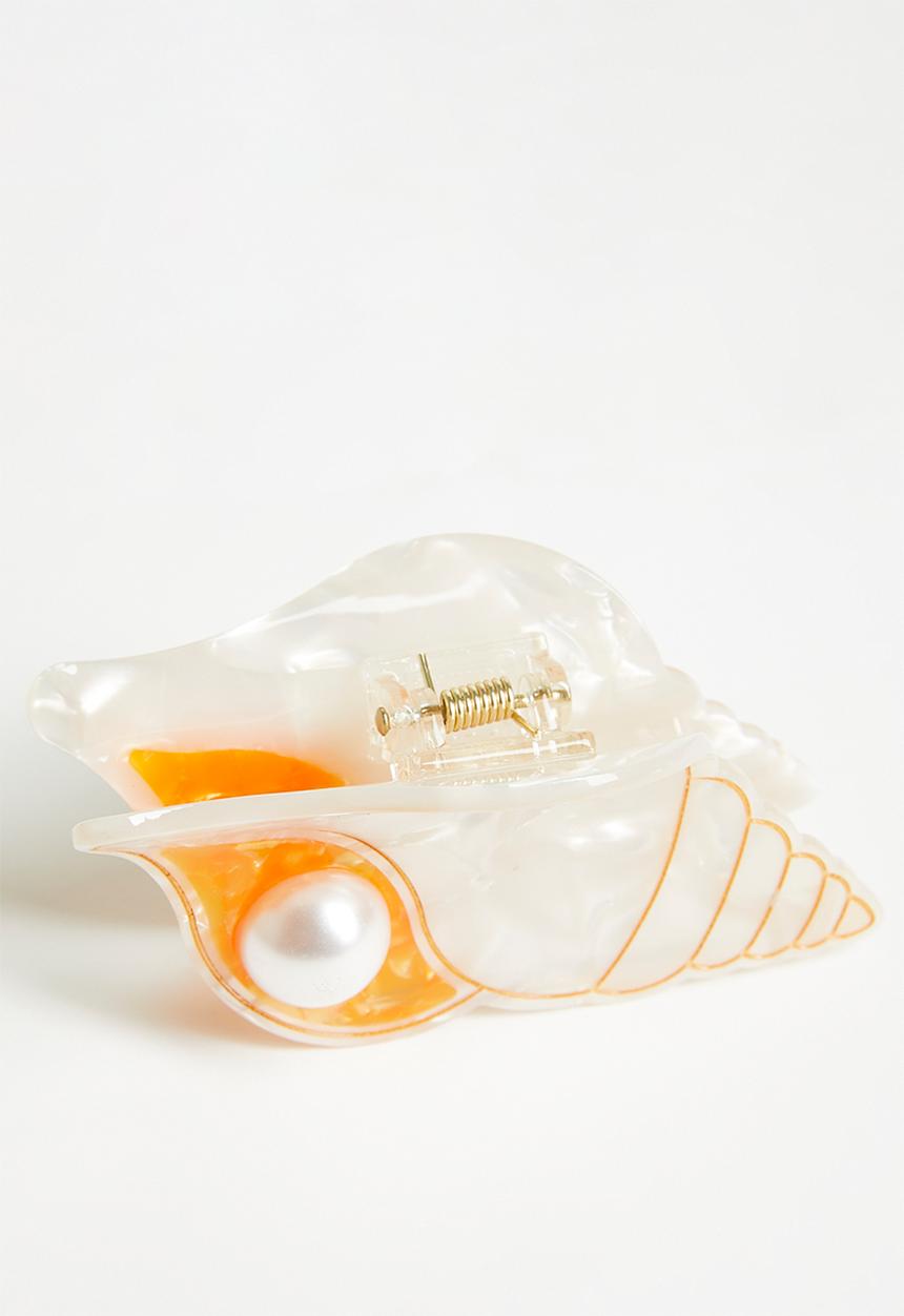 Tessa Design - Milani Pearl Shell Claw Clip - Cream
