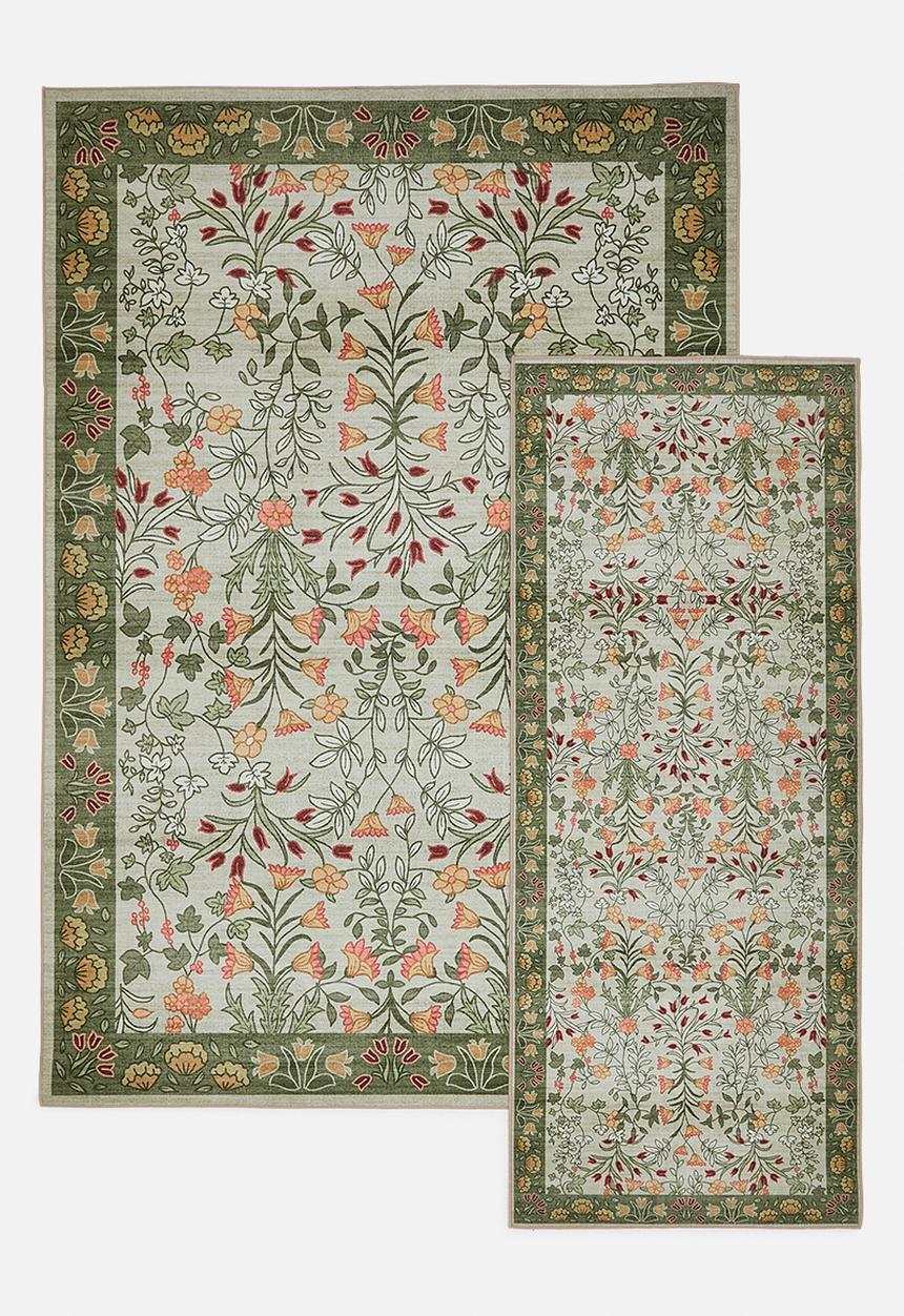 Sixth Floor - Brisbane Abelia Flora Rug - Green 