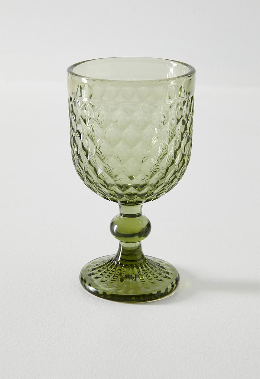 Sixth Floor - Wineglass Glass Green 7.8x7.8x14.4cm