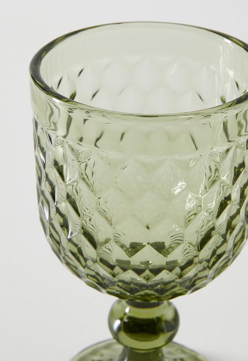 Sixth Floor - Wineglass Glass Green 7.8x7.8x14.4cm