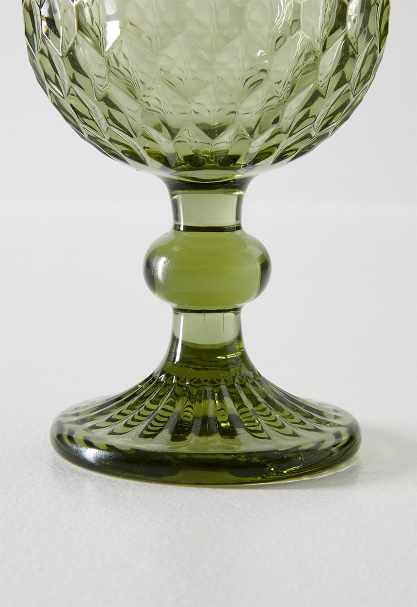 Sixth Floor - Wineglass Glass Green 7.8x7.8x14.4cm