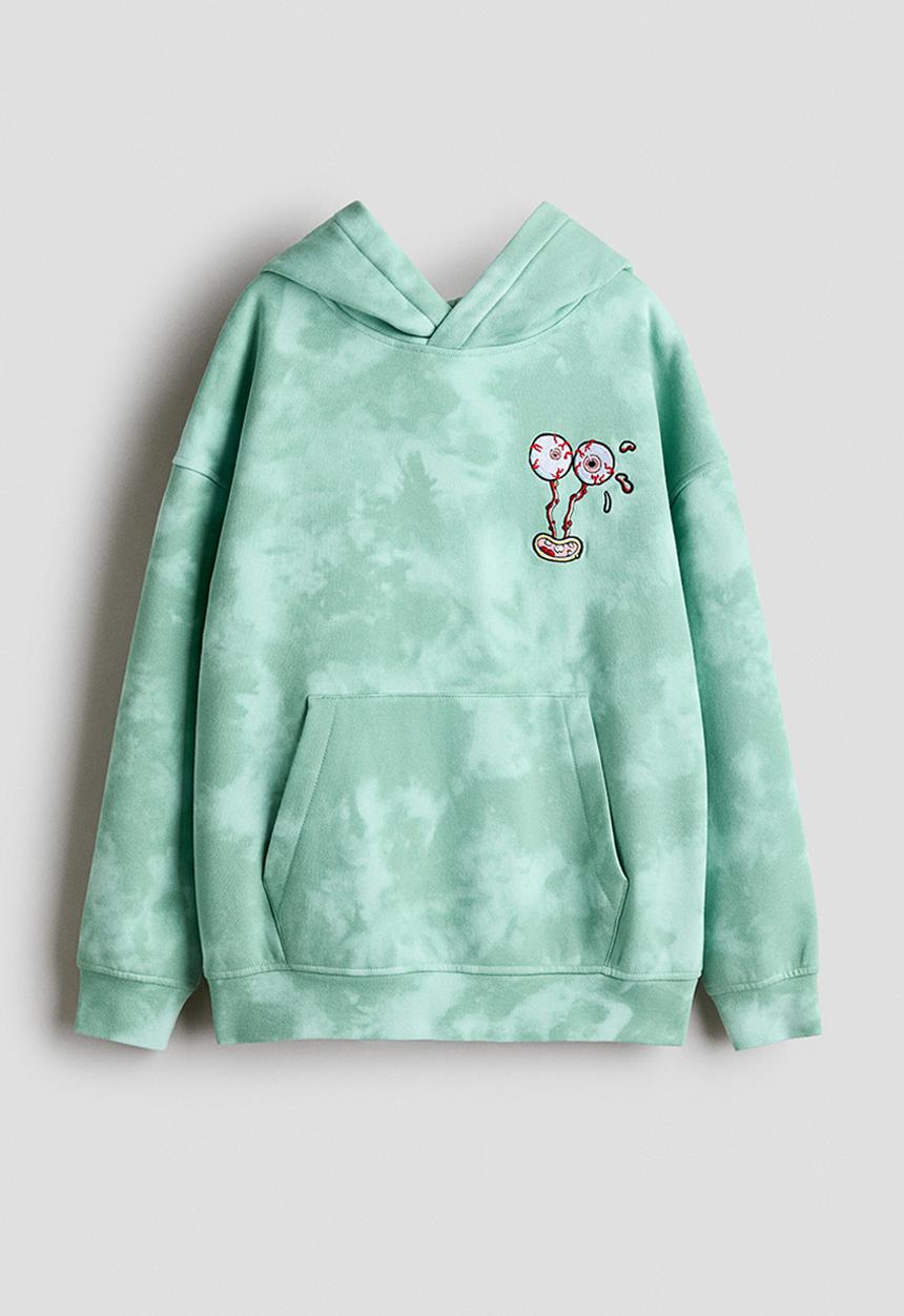 H&M - Printed hoodie - green/spongebob squarepants