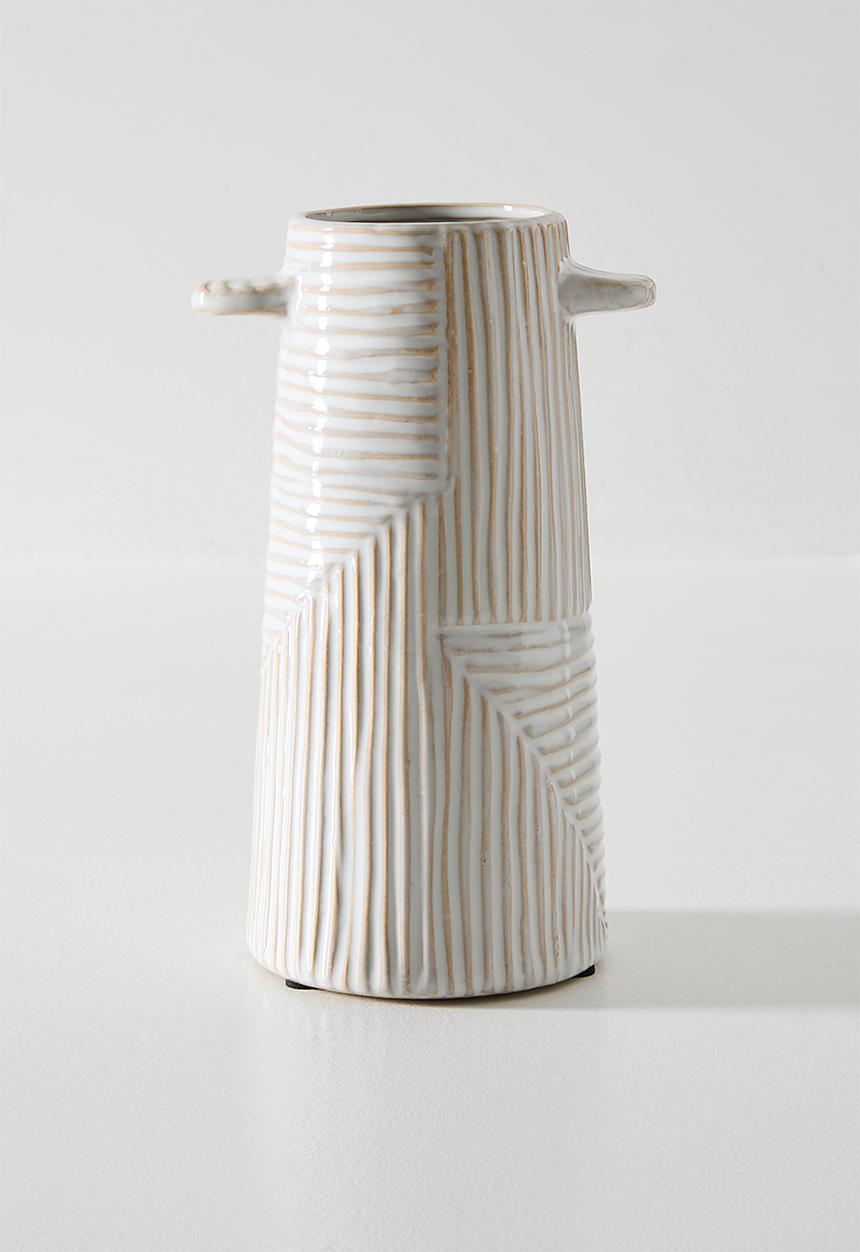 Sixth Floor - Stoneware Vase - White 