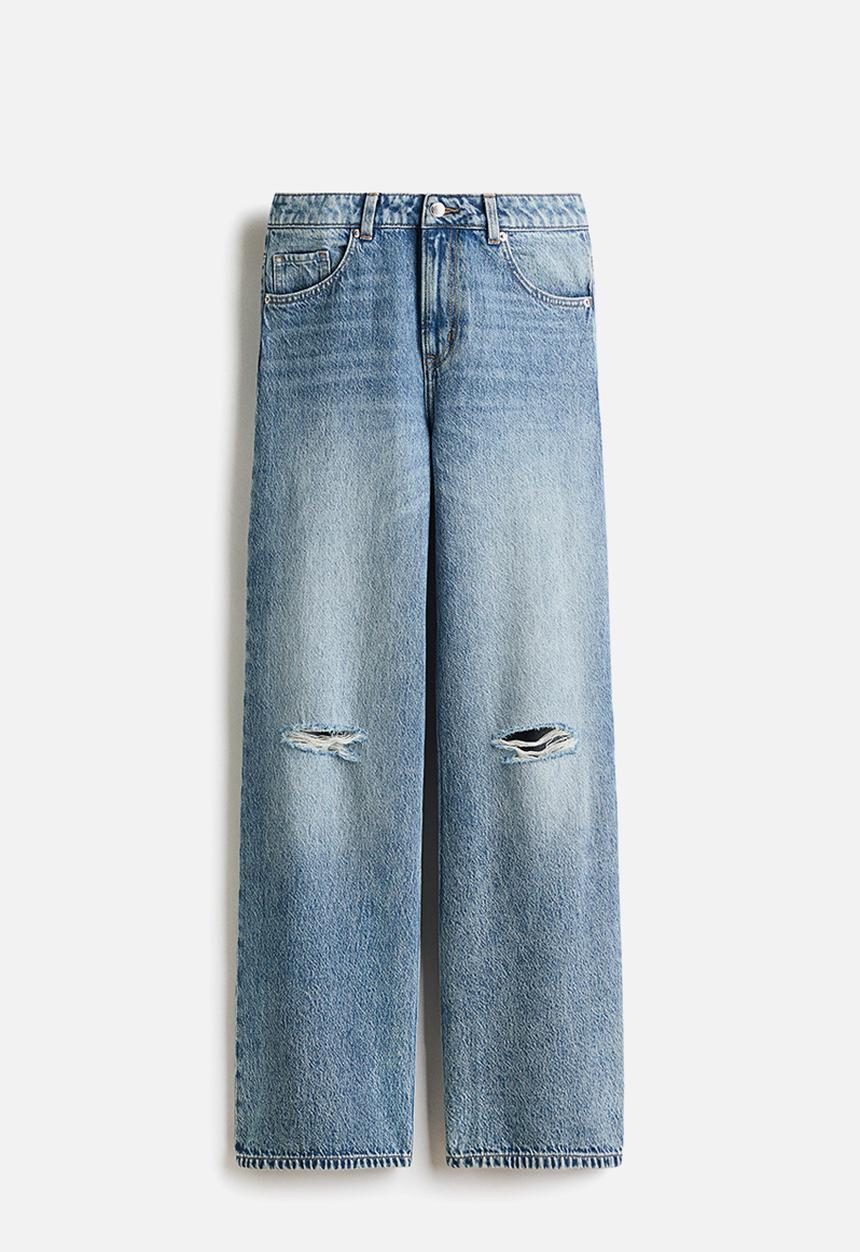 H&M - Wide high jeans - denim blue