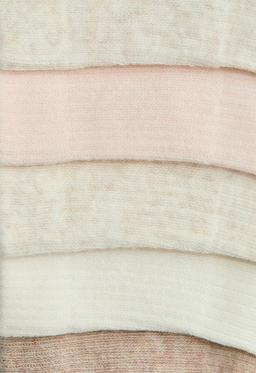 H&M - 5-Pack ankle socks - cream/light beige marl