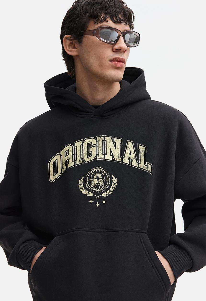 H&M - Loose fit hoodie - black/original