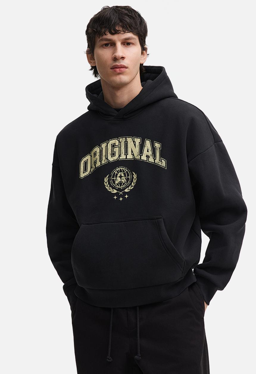 H&M - Loose fit hoodie - black/original