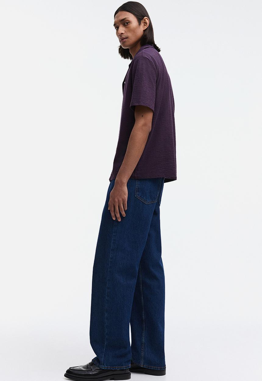 H&M - Regular fit resort shirt - dark purple