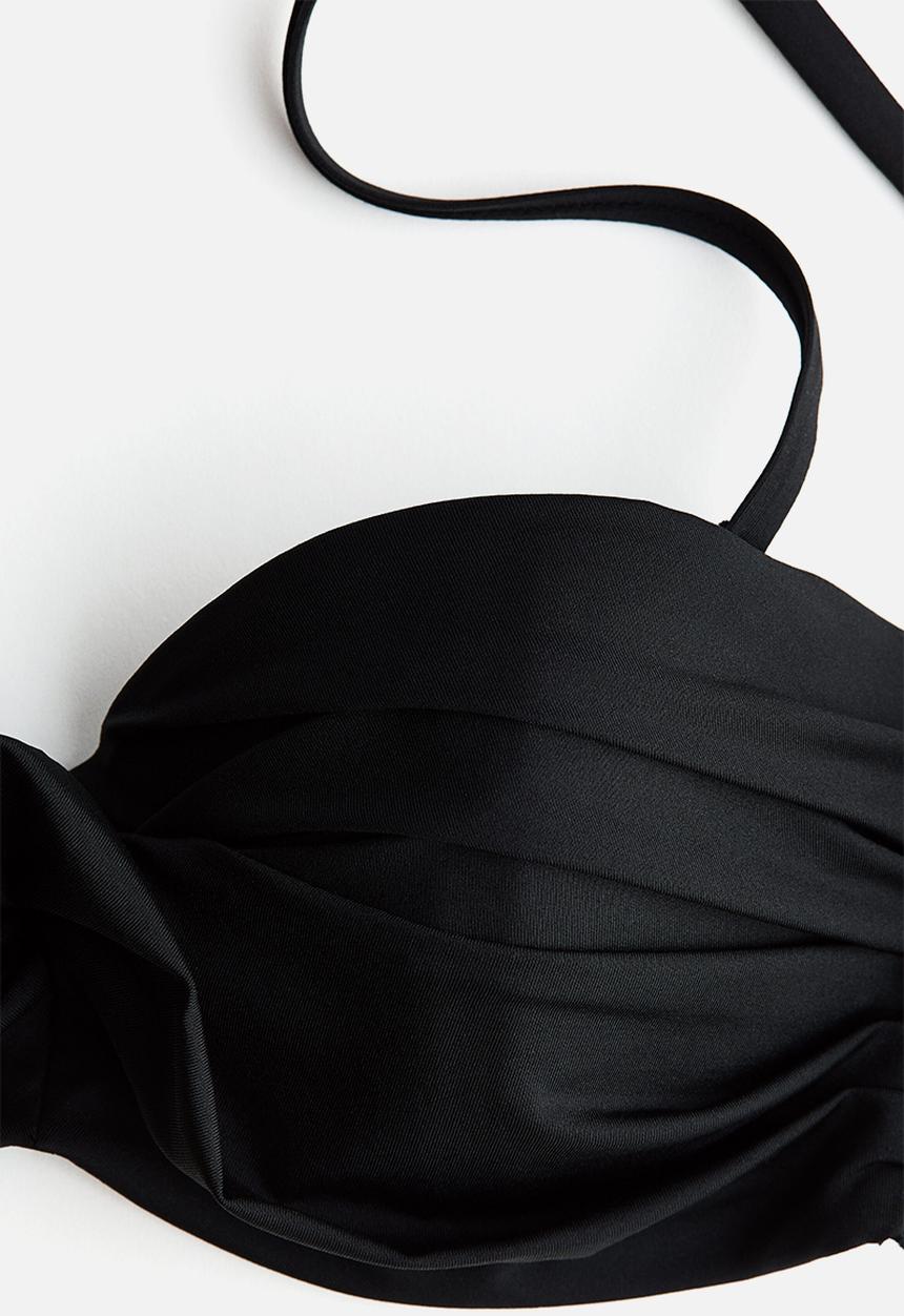 H&M - Padded balconette bikini top - black