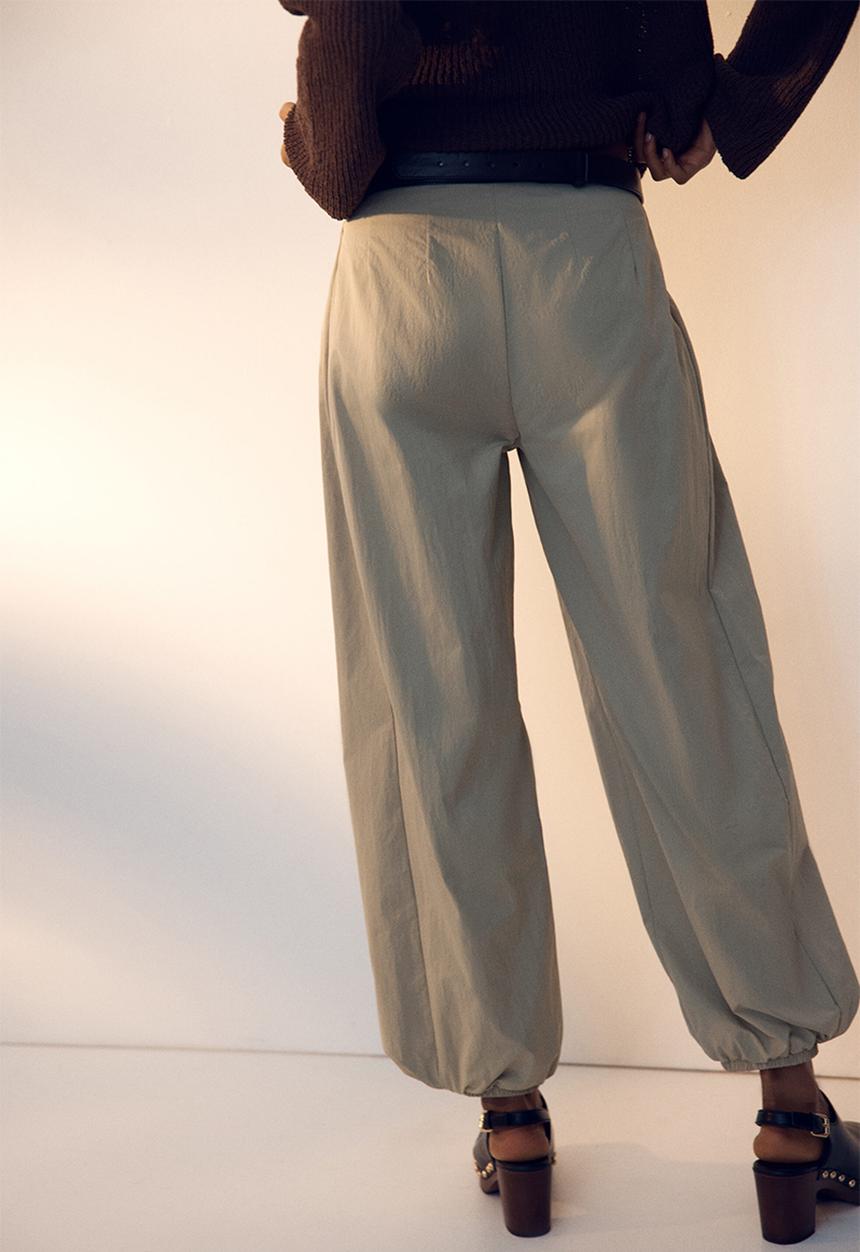 H&M - Balloon-leg nylon trousers - beige