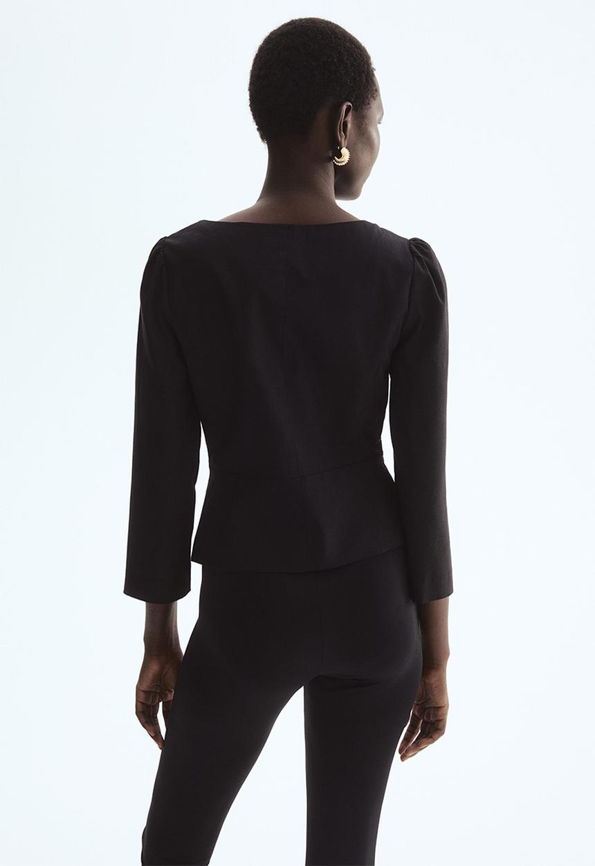 H&M - Square-neck blazer - black