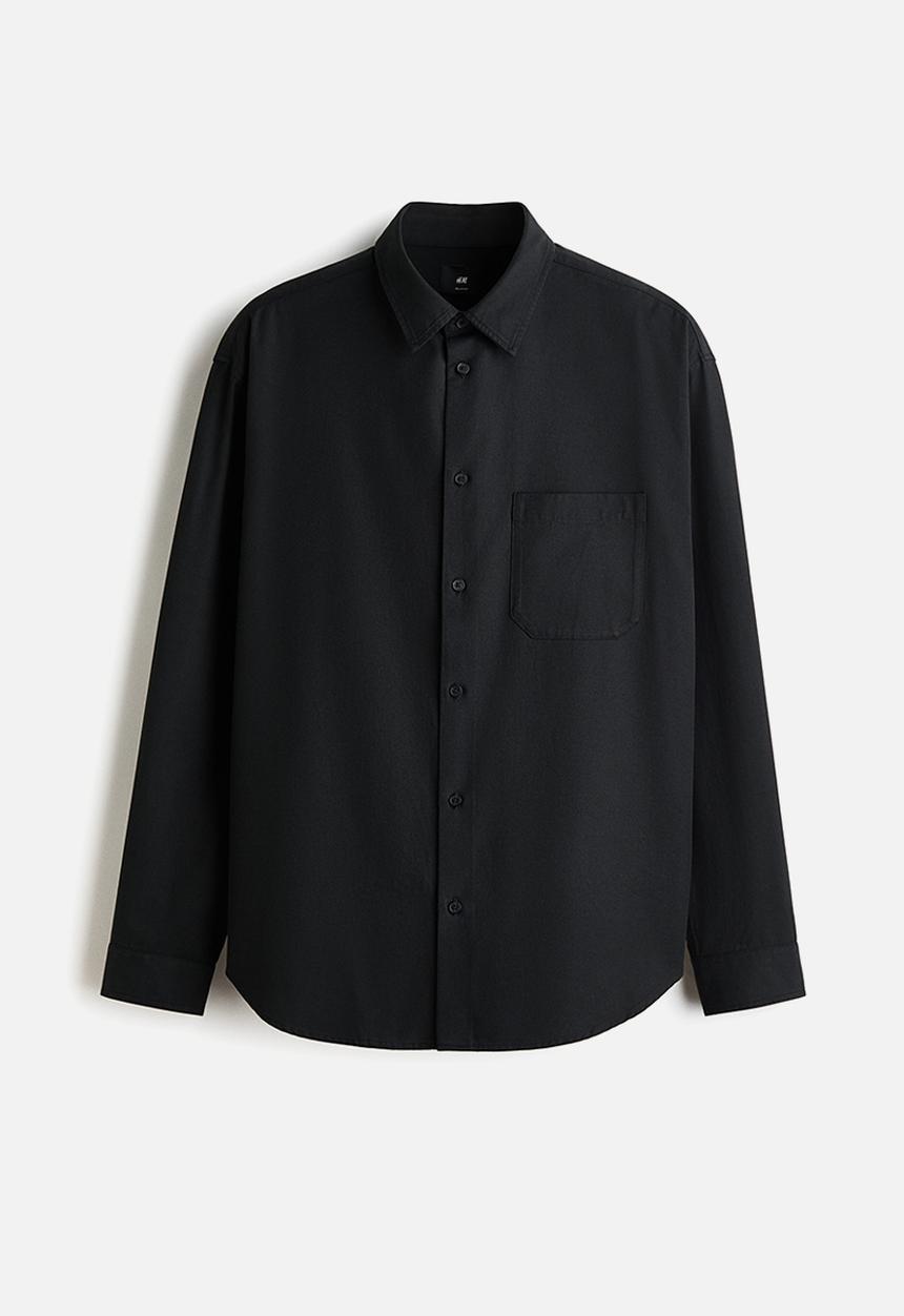 H&M - Relaxed fit shirt - black