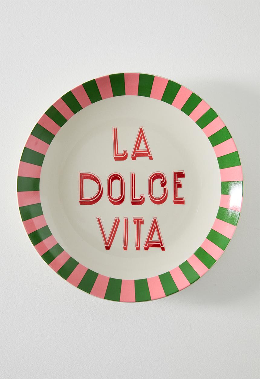 Sixth Floor - La Dolce Vita Stoneware Plate - White 