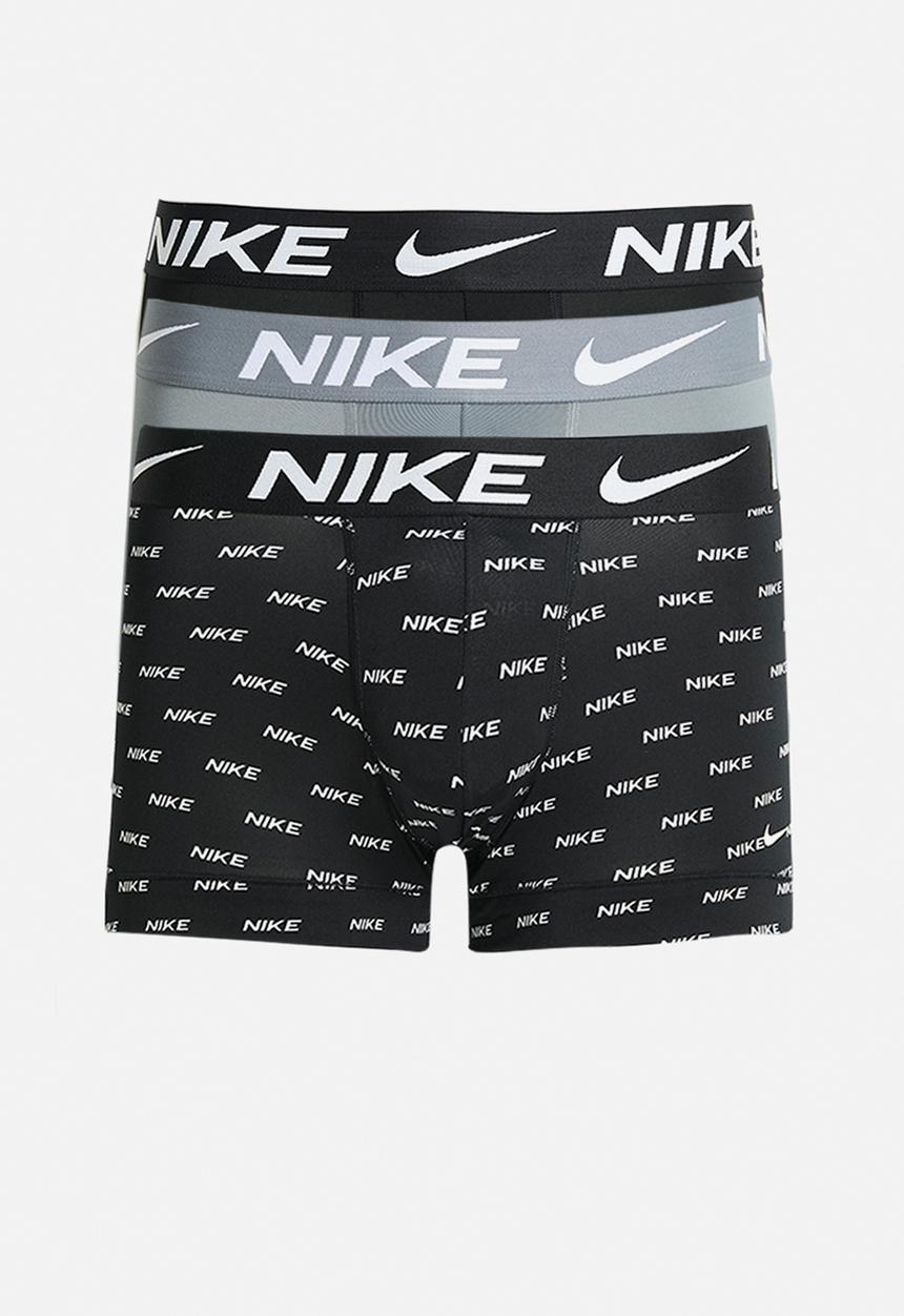 Nike - Dri-Fit Essential Micro Trunk 3 Pack - Black & Grey
